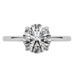 1.3CT Round Cut Moissanite Hidden Halo Wedding Ring