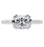 East To West Oval Cut Moissanite Engagement Ring