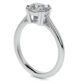 Cushion Cut Moissanite Diamond Solitaire Ring