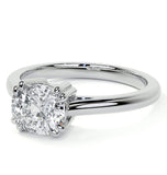 Cushion Cut Moissanite Diamond Solitaire Ring