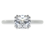 Cushion Cut Moissanite Diamond Solitaire Ring