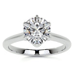 Hidden Halo Moissanite Round Cut Wedding Ring