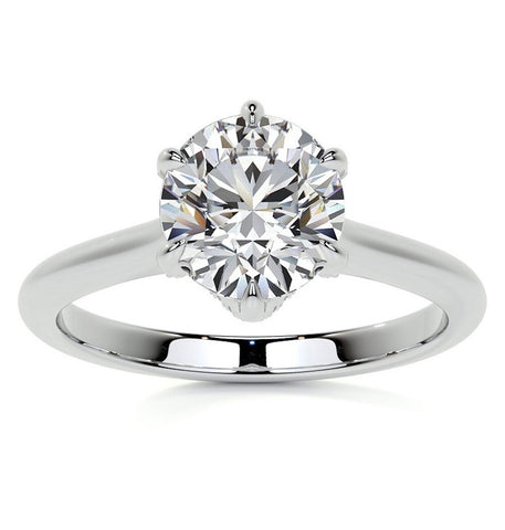 Hidden Halo Moissanite Round Cut Wedding Ring