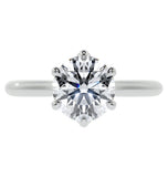 Hidden Halo Moissanite Round Cut Wedding Ring