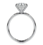 Round Cut Moissanite Hidden Halo Promise Ring