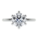 Round Cut Moissanite Hidden Halo Promise Ring