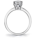 Oval Cut Moissanite Solitaire Engagement Ring