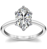 Oval Cut Moissanite Solitaire Engagement Ring