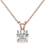 Basket Prong Moissanite Diamond Solitaire Pendant