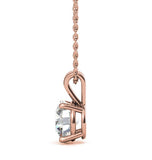 Basket Prong Moissanite Diamond Solitaire Pendant