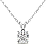 Basket Prong Moissanite Diamond Solitaire Pendant