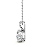 Basket Prong Moissanite Diamond Solitaire Pendant