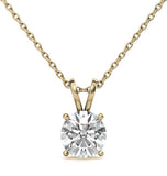 Basket Prong Moissanite Diamond Solitaire Pendant