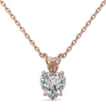 Heart Cut Moissanite Solitaire Pendant For Women