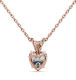 Heart Cut Moissanite Solitaire Pendant For Women