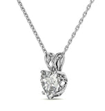 Heart Cut Moissanite Solitaire Pendant For Women