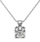 Solitaire Moissanite Round Cut Heart Prong Pendant