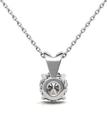 Round Cut Solitaire Moissanite Diamond Pendant