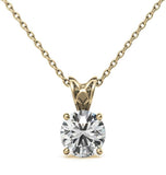 Round Cut Solitaire Moissanite Diamond Pendant