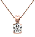 Moissanite Diamond Round Cut Solitaire Pendant For Her