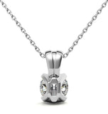 Moissanite Diamond Round Cut Solitaire Pendant For Her