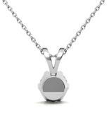 Round Cut Moissanite Six Prong Pendant For Women