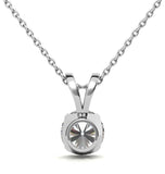 Round Brilliant Cut Moissanite Diamond Pendant