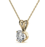 Round Brilliant Cut Moissanite Diamond Pendant