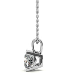 Princess Cut Moissanite V Prong Solitaire Pendant