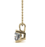 Princess Cut Moissanite V Prong Solitaire Pendant