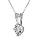 Round Cut Moissanite Solitaire Pendant Birthday Gift