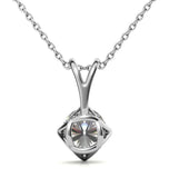 Round Cut Moissanite Solitaire Pendant Birthday Gift