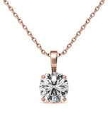 Solitaire Moissanite Diamond Round Cut Pendant