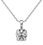 Solitaire Moissanite Diamond Round Cut Pendant