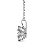 Princess Cut Moissanite Diamond Solitaire Pendant