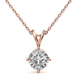 Cushion Cut Moissanite Solitaire Pendant For Women