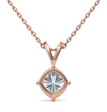 Cushion Cut Moissanite Solitaire Pendant For Women