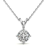 Cushion Cut Moissanite Solitaire Pendant For Women