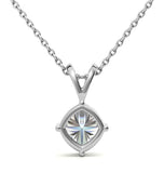 Cushion Cut Moissanite Solitaire Pendant For Women