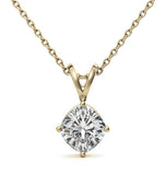 Cushion Cut Moissanite Solitaire Pendant For Women