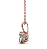 Princess Cut Moissanite V Prong Pendant