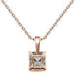 Princess Cut Moissanite V Prong Pendant