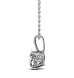 Princess Cut Moissanite V Prong Pendant