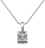 Princess Cut Moissanite V Prong Pendant