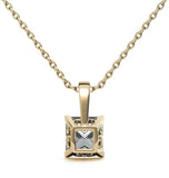 Princess Cut Moissanite V Prong Pendant