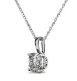 Cushion Cut Moissanite Unique Prong Solitaire Pendant