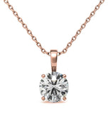 Moissanite Diamond Round Cut Solitaire Pendant