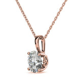 Moissanite Diamond Round Cut Solitaire Pendant