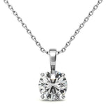 Moissanite Diamond Round Cut Solitaire Pendant