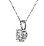 Moissanite Diamond Round Cut Solitaire Pendant